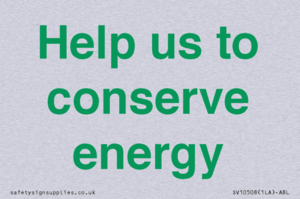 Help us to conserve energy 